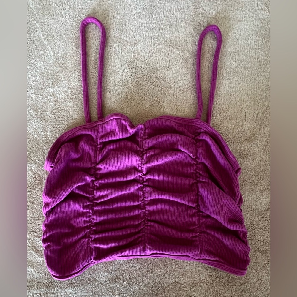 Urban Outfitters Fuchsia Ruched Camisole - Picture 2 of 6